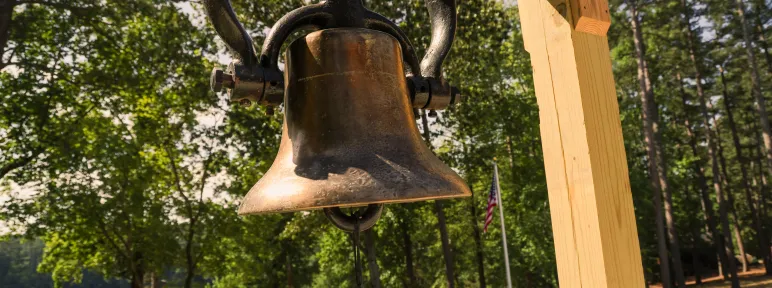 Dining Hall bell at Camp Kanata