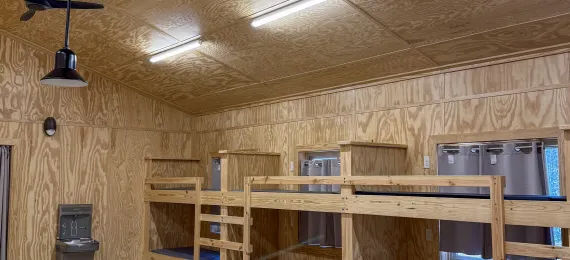 An image of the bunks in Cabin 9.
